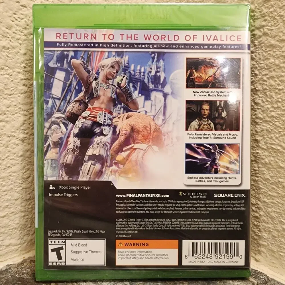 Game - Final Fantasy XII: The Zodiac Age (NEW) - Xbox One